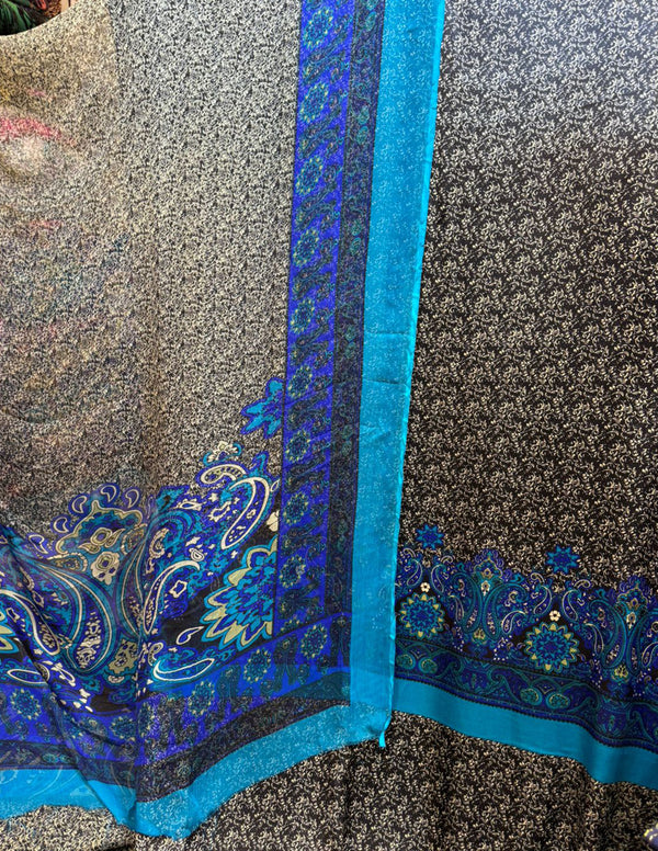 100% Pure Charmeuse Silk With Crinkle Chiffon Dupatta