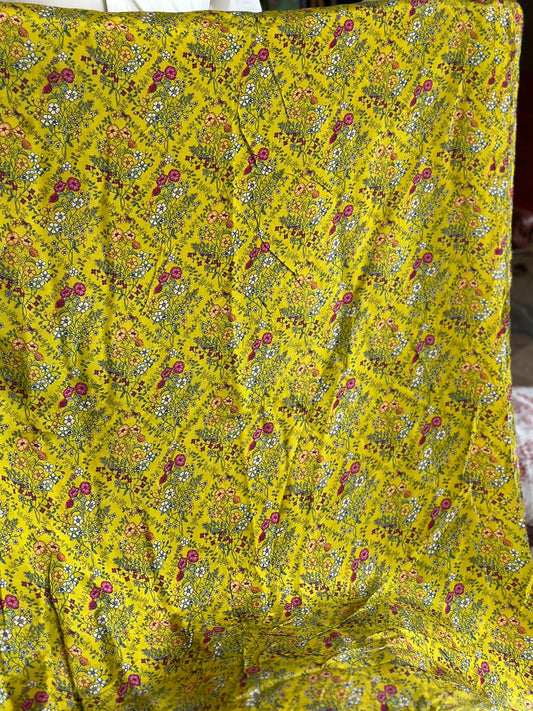 Korean Raw Silk Printed One Piece
