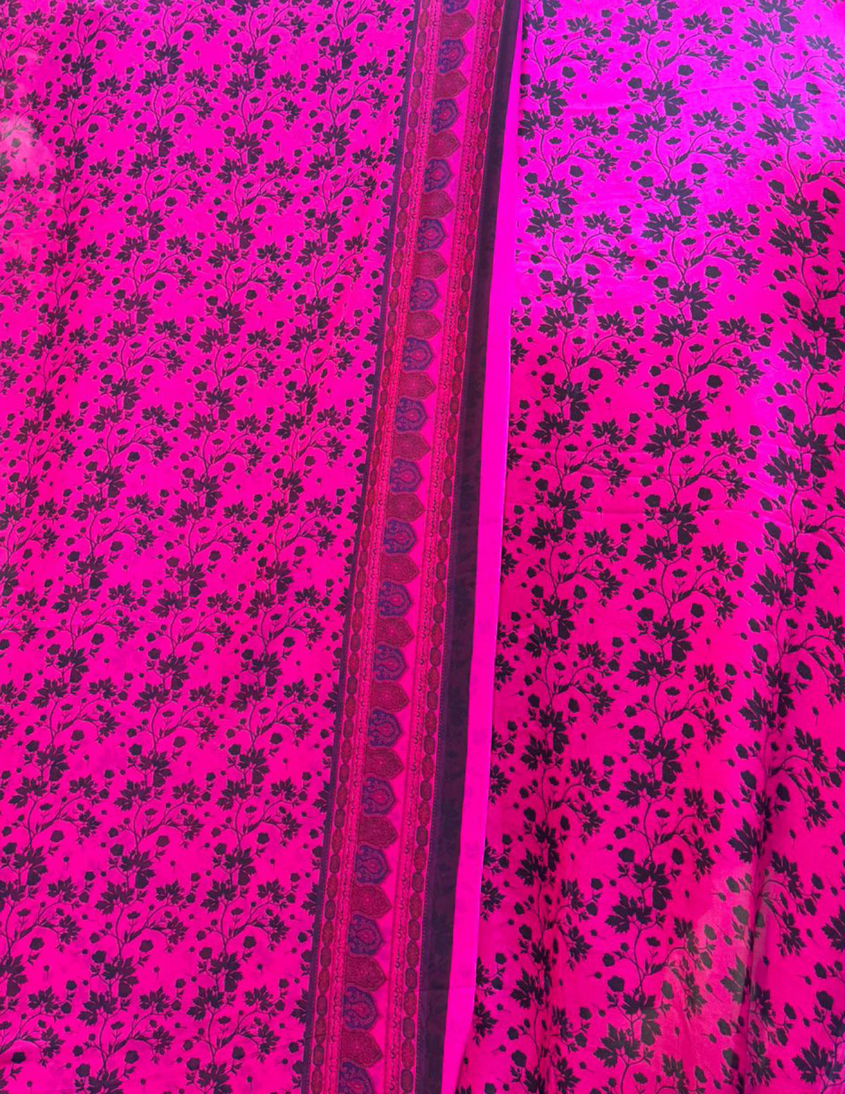 100% Pure Charmeuse Silk With Crinkle Chiffon Dupatta