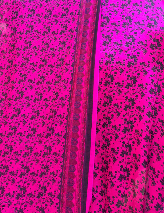 100% Pure Charmeuse Silk With Crinkle Chiffon Dupatta