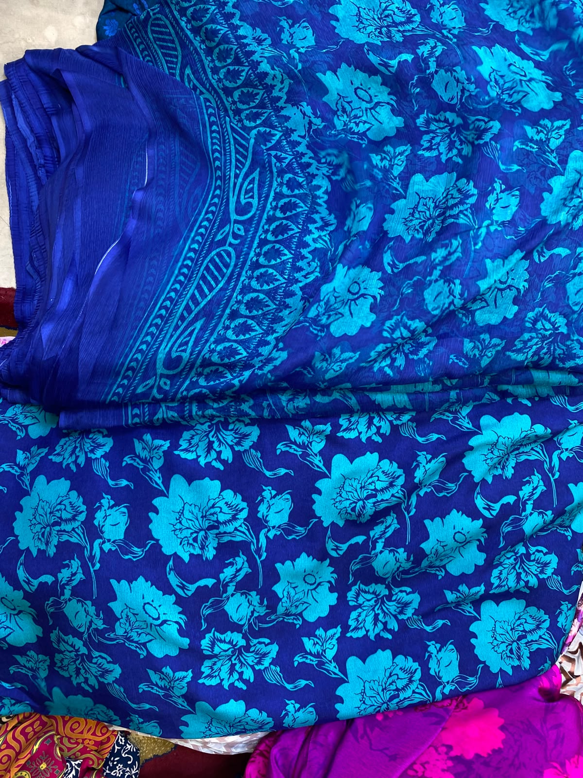 Pure Crape With Chiffon Dupatta