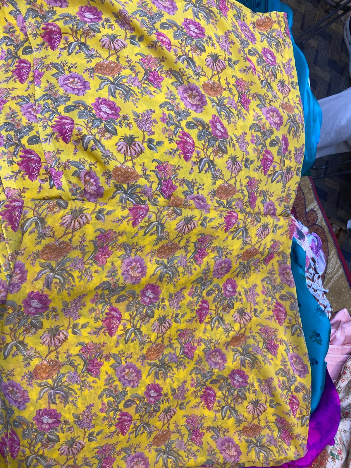Pure Crape With Chiffon Dupatta