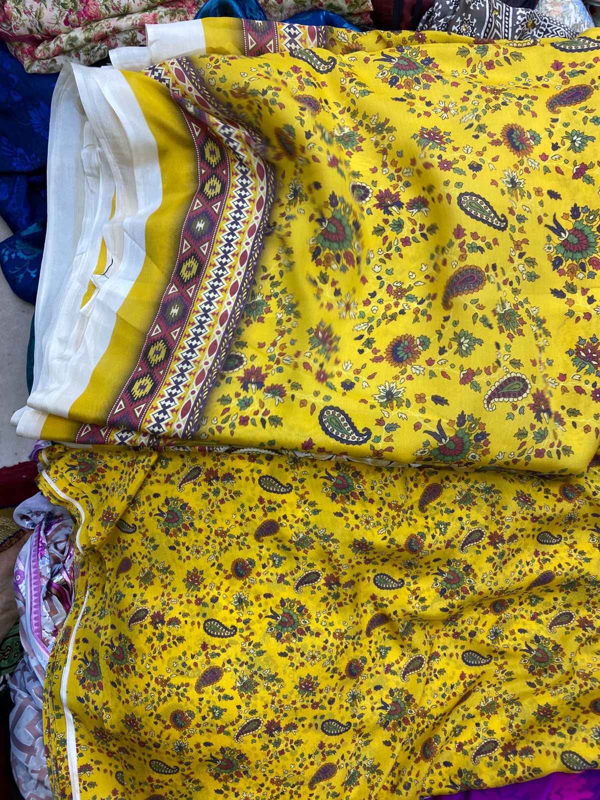 Pure Crape With Chiffon Dupatta