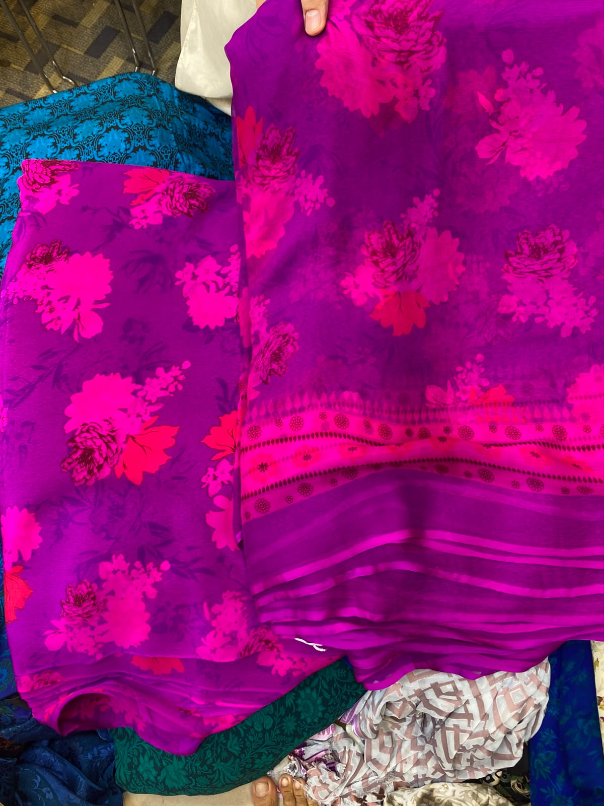 Pure Crape With Chiffon Dupatta